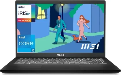 MSI Modern 15 / B12MO-1007IN / Intel Core i5-12th Gen / 38CM FHD 60Hz Laptop / 16GB / 512GB NVMe SSD / Win 11 Home / Intel Iris Xe Graphics / Classic Black / 1.7Kg