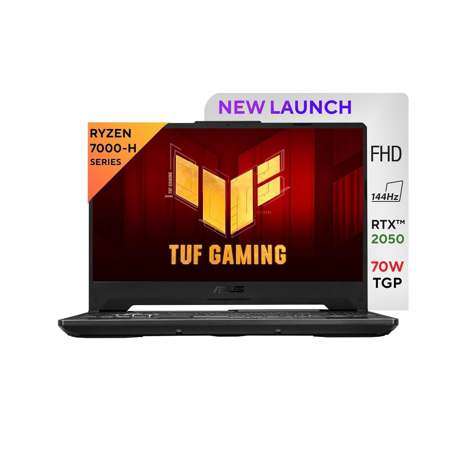 ASUS TUF Gaming A1 / FA566NC-HN083WS / 15.6" FHD 16:9 144Hz 250nits / AMD Ryzen 5 7535HS Processor / 16GB RAM / 512GB SSD / NVIDIA GeForce RTX 3050 / Windows 11 / 2.3 Kg