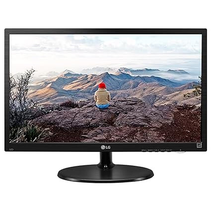 LG - 19M38HB / 19 Inch -47cm / 1366 X 768 Pixels / LED HD Monitor / TN Panel with VGA / HDMI Ports / Black