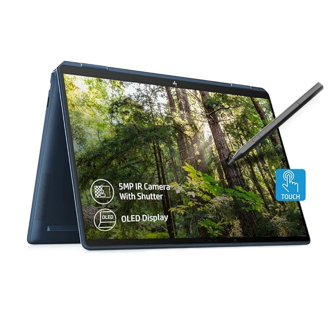 HP 13.5 -ef2033TU / 13th Gen / Intel Core i7-1355U / 13.5 Inch-34.3cm / 3K2K-3000 x 2000 / 500 nits Gorilla Glass Touch 2-in-1 / 16GB RAM / 1TB SSD / 5MP(IR) Camera / Backlit KB / MSO / Pen / 1.34Kg