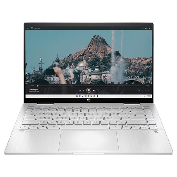 HP Pavilion-14-ek0183TU / Intel Core i3-1215U / 14 Inch -35.6 cm / FHD / 8GB DDR4 / 512GB SSD / Intel UHD Graphics / Backlit KB / MSO/Pen / Win 11 / Natural Silver / 1.69 kg