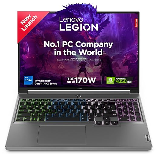 Lenovo-83FD0010IN / Intel Core i7-14700HX / 16 Inch-40.64cm / 3.2K IPS 430Nits 165Hz / 32GB / 1TB SSD / Win 11 / Office 2021 / NVIDIA RTX 4070 8GB / 100% DCI-P3 / 3 Month Game Pass / Grey / 2.24Kg