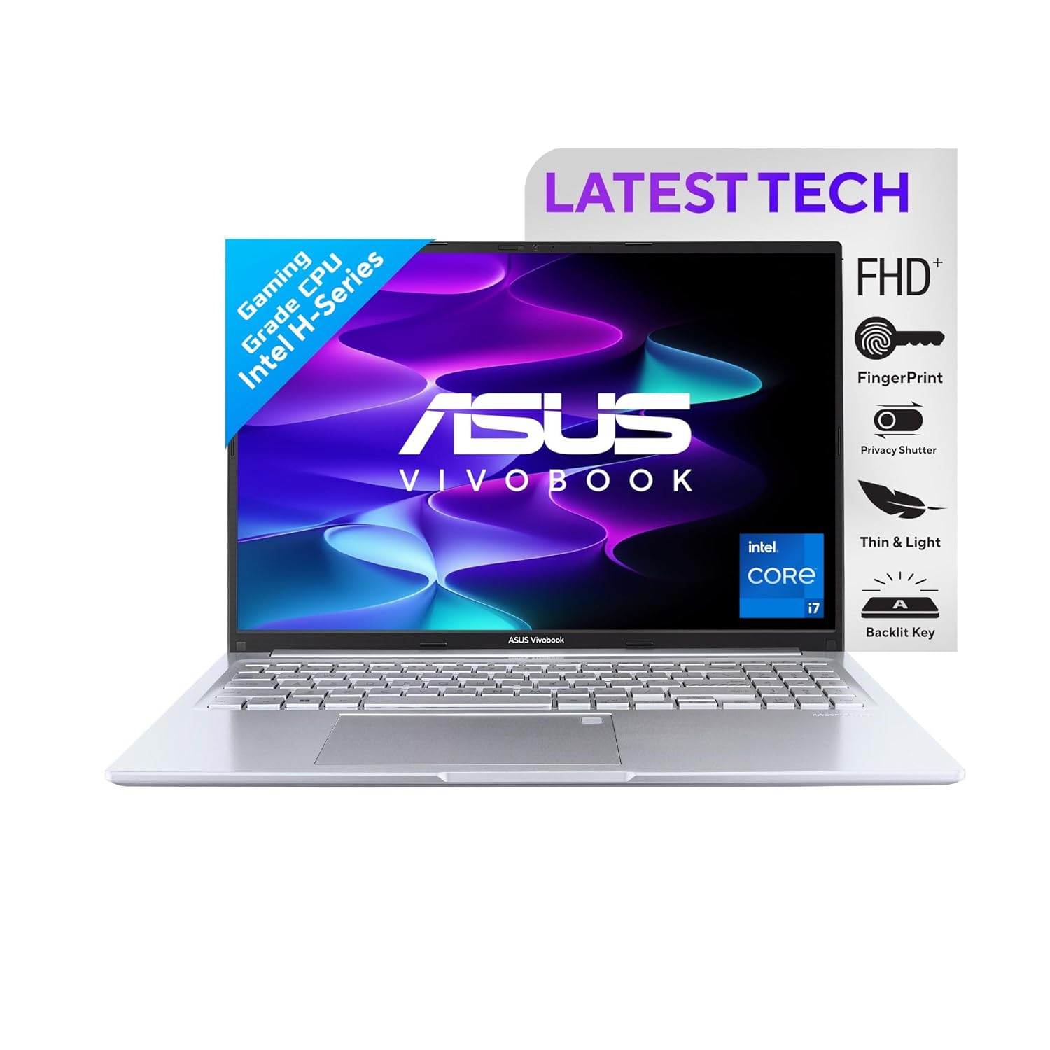 ASUS Vivobook 16 / X1605ZAC-MB741WS / 16" (40.64cm)WUXGA 16:10 60 Hz / Intel Core i7-12700H / 16GB DDR4 / 512GB SSD / Intel Iris Xe Graphics / Win 11 / Transparent Silver / 1.88 Kg