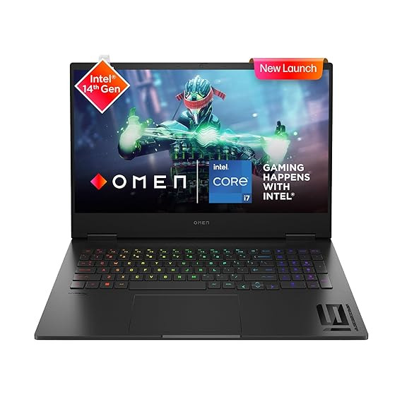 HP 16-wf1025TX/ Intel Core i7-14700HX / 14th Gen / 8GB RTX 4060 GPU-140W / 16.1-inch -40.9 cm / FHD / IPS 165Hz 300 nits / 16GB DDR5 / 1TB SSD / RGB Backlit KB / Win 11 / MSO / Black / 2.32 kg