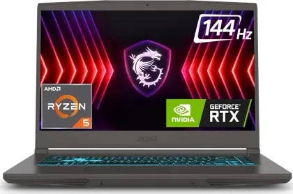 MSI Thin A15 AI / B7UC-067IN / Ryzen 5 7535HS / 40CM FHD 144Hz / 16GB / 512 GB NVMe SSD / Win 11 Home / NVIDIA GeForce RTX 3050 / GDDR6 4GB / Cosmos Gray / 1.86Kg