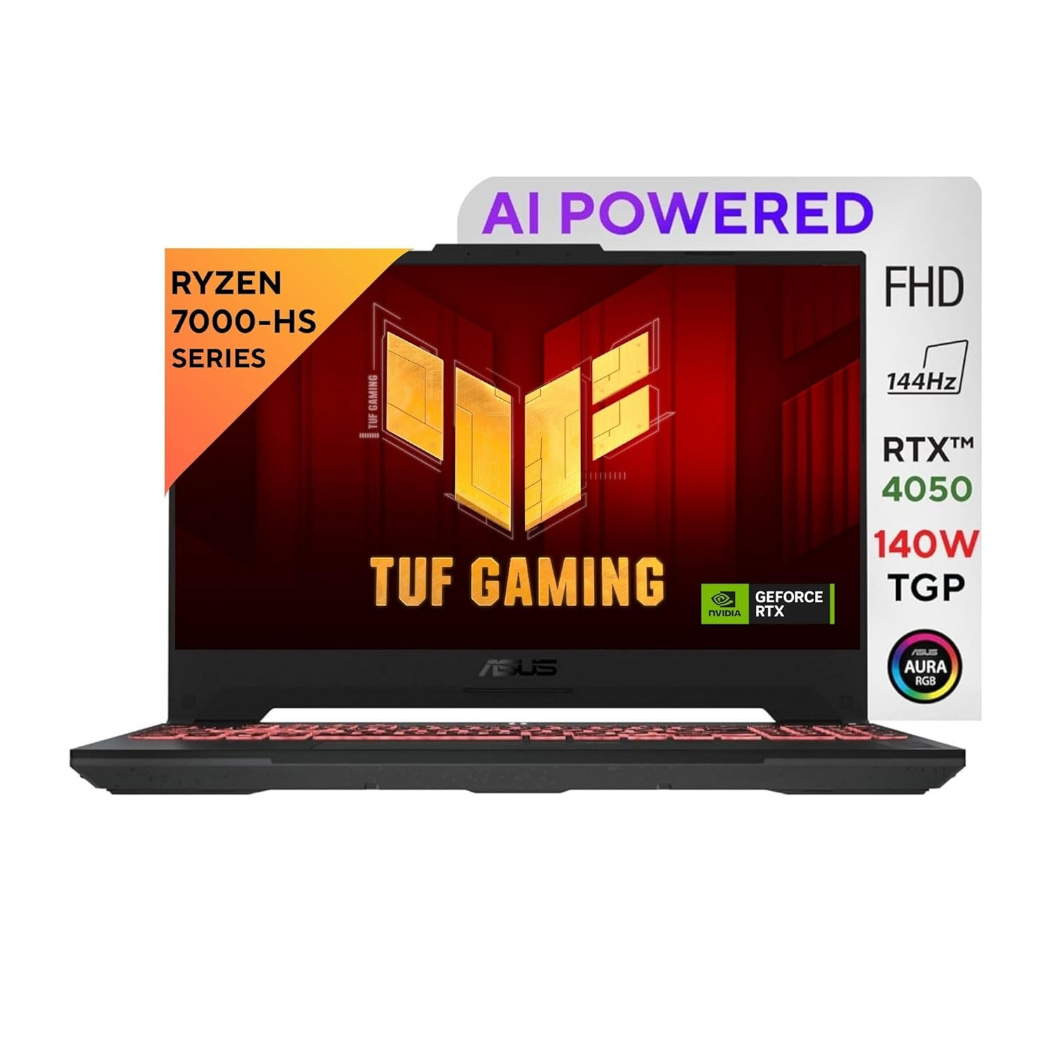 ASUS TUF Gaming F15 / FX507VU-LP210W / 13th Gen Intel Core i7-13620H / RTX 4050 Grph / 16GB / 512GB / 39.62 cms (15.6) FHD / Win 11 Home