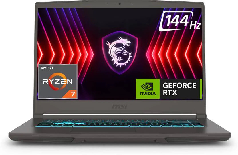 MSI Thin A15 / B7UC-103IN / AMD Ryzen 7 / 16 GB / 1 TB SSD /  Windows 11 Home  /  NVIDIA GeForce RTX 3050 / Cosmos Gray